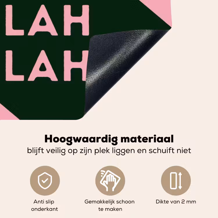 Tekst - Grafisch - Groen - Schaduw Inductie beschemer met haakjes klein -ky-onderkant-nl