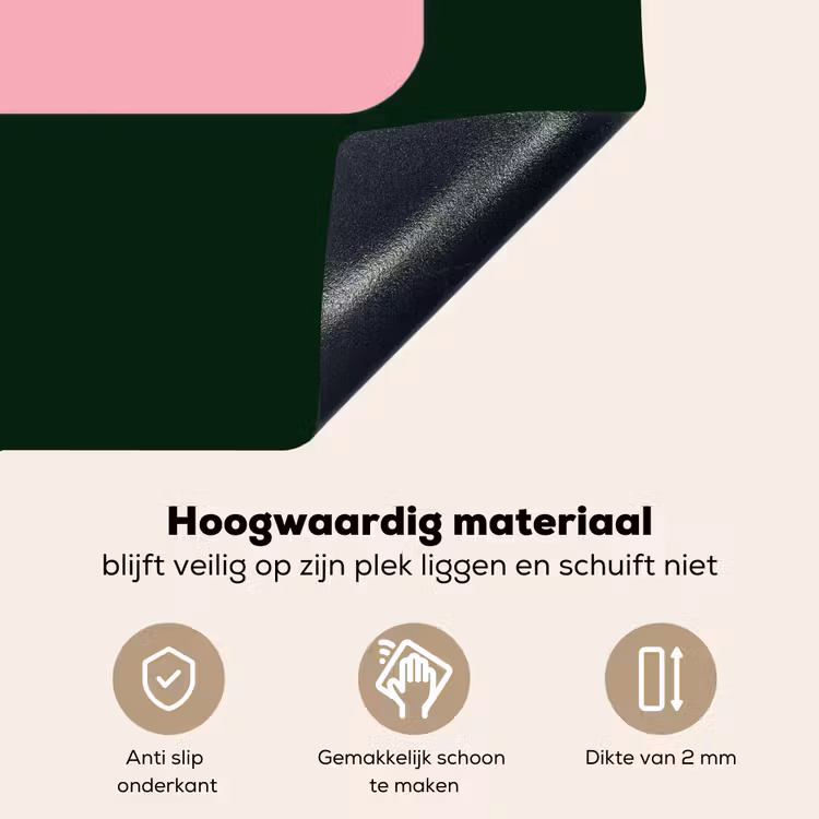 Tekstwolk - BLAH BLAH BLAH - Roze Inductie beschemer met haakjes klein -ky-onderkant-nl
