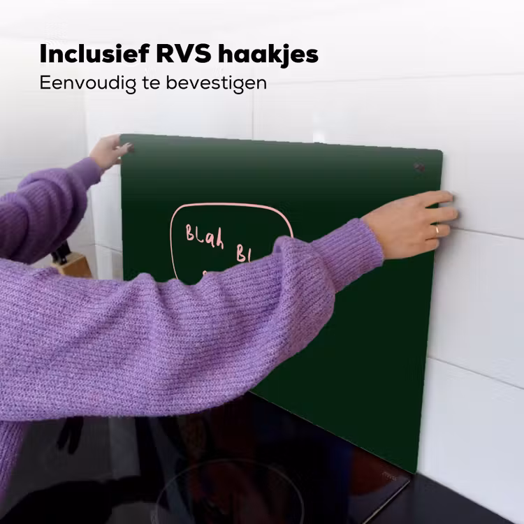 Tekstwolkje - Donkergroen - BLAH BLAH BLAH Inductie beschemer met haakjes klein -ky-ophangen-nl