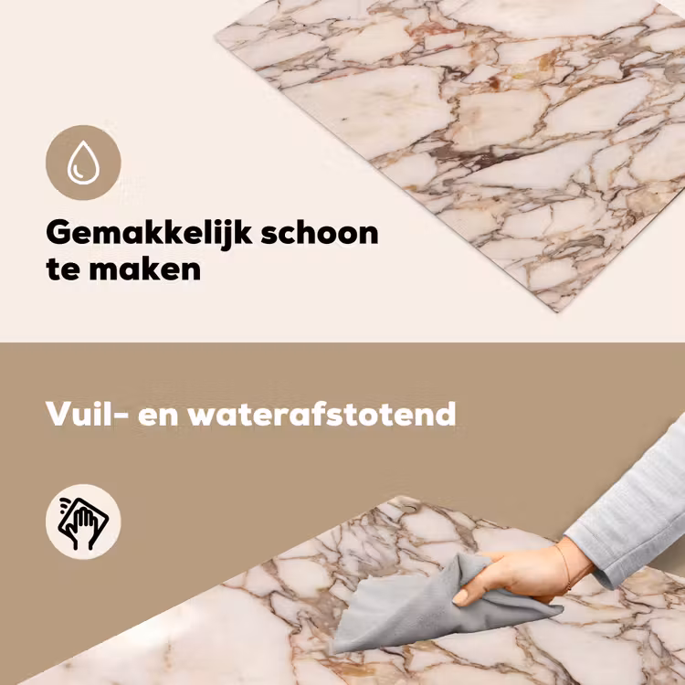 Textuur - Gesteente - Aderen - Abstract - Wit Inductie beschemer met haakjes klein -ky-schoon-nl