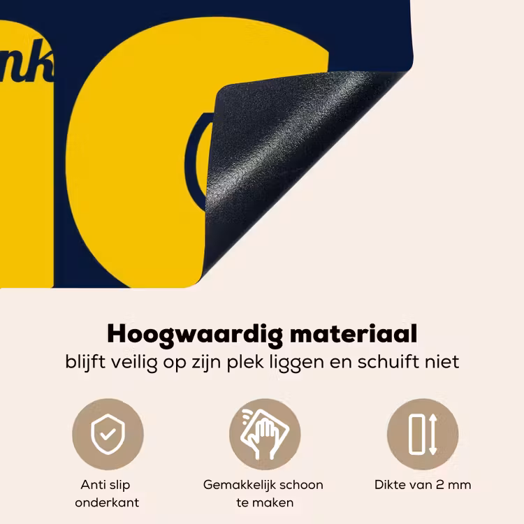 Think big - Blauw - Geel Inductie beschemer met haakjes klein -ky-onderkant-nl