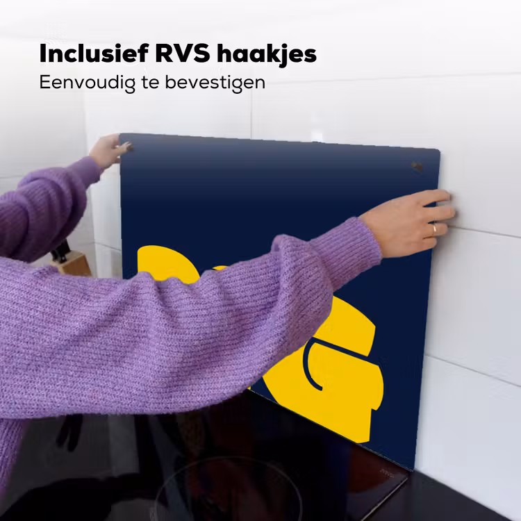 Think big - Blauw - Geel Inductie beschemer met haakjes klein -ky-ophangen-nl