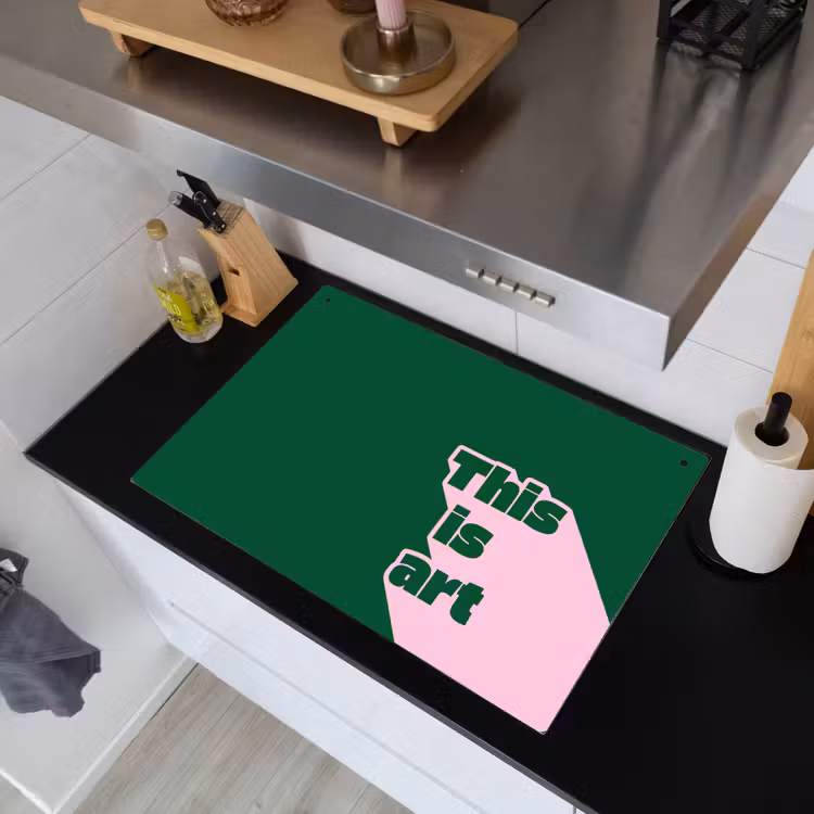 This is art - Schaduw - Roze Inductie beschemer met haakjes klein -sfeer1