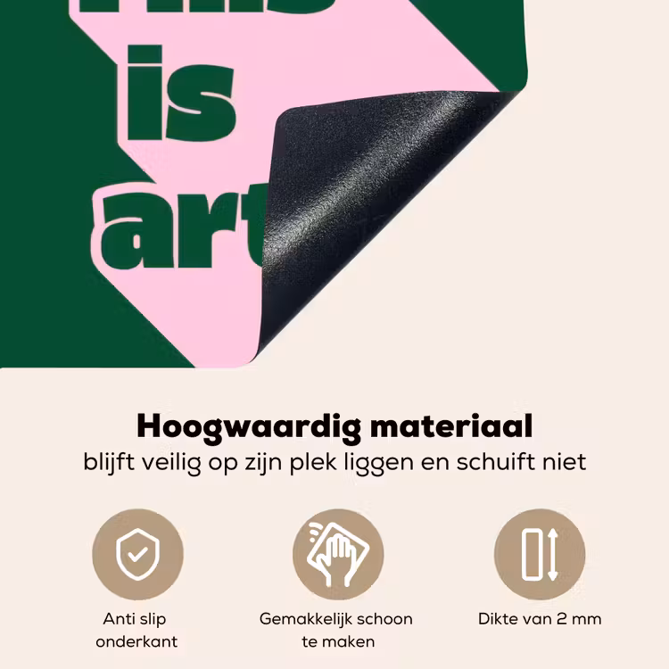 This is art - Schaduw - Roze Inductie beschemer met haakjes klein -ky-onderkant-nl