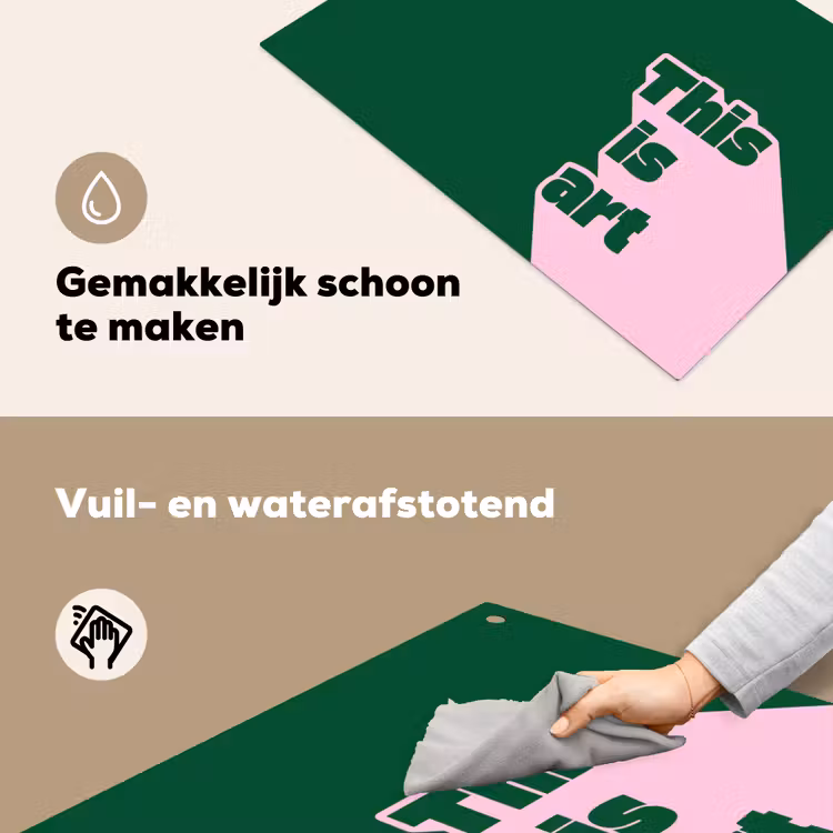 This is art - Schaduw - Roze Inductie beschemer met haakjes klein -ky-schoon-nl