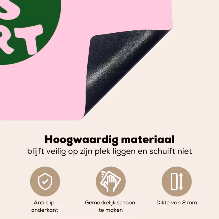 This is art - Tekst - Cirkel - Groen Inductie beschemer met haakjes klein -ky-onderkant-nl