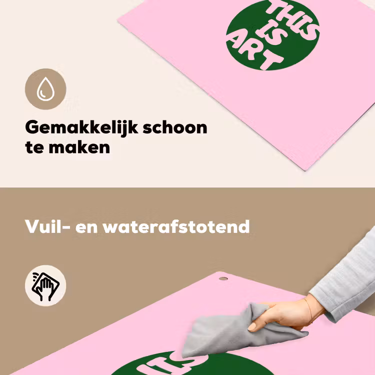 This is art - Tekst - Cirkel - Groen Inductie beschemer met haakjes klein -ky-schoon-nl