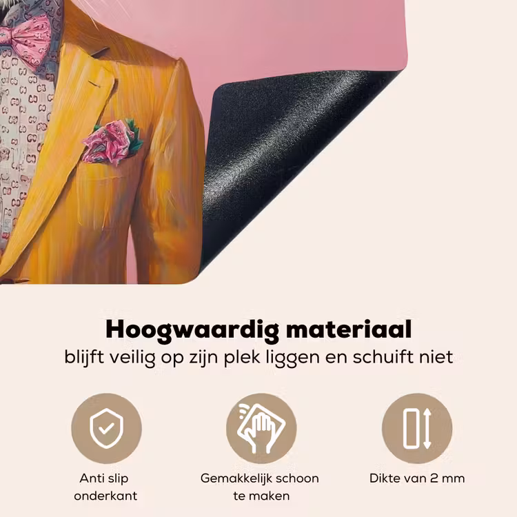 Tijger - Bril - Geel - Jasje Inductie beschemer met haakjes klein -ky-onderkant-nl