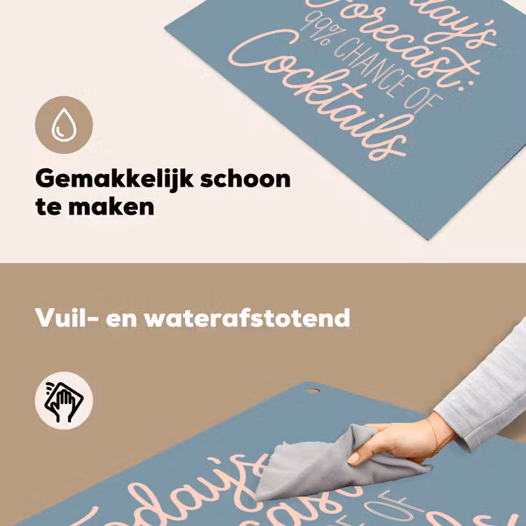 Today's Forecast - Cocktails - Blauw Inductie beschemer met haakjes klein -ky-schoon-nl