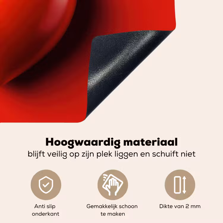 Tomaat - Rood - Hart Inductie beschemer met haakjes klein -ky-onderkant-nl