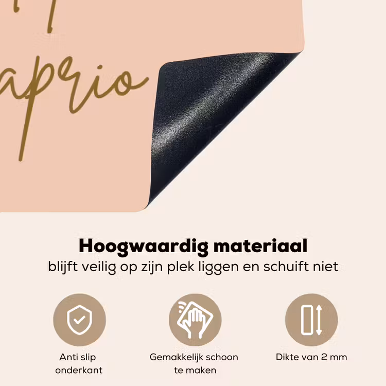 Too old for dicaprio - Roze - Groen Inductie beschemer met haakjes klein -ky-onderkant-nl