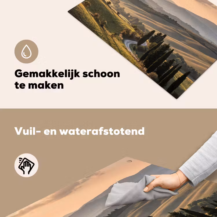 Toscaans - Landschap - Heuvels Inductie beschemer met haakjes klein -ky-schoon-nl