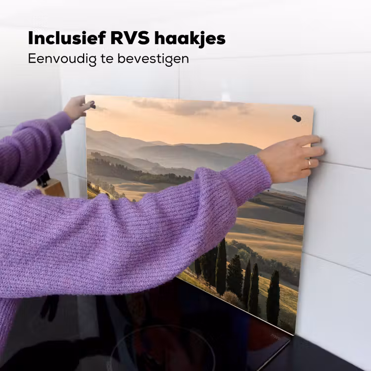 Toscaans - Landschap - Heuvels Inductie beschemer met haakjes klein -ky-ophangen-nl