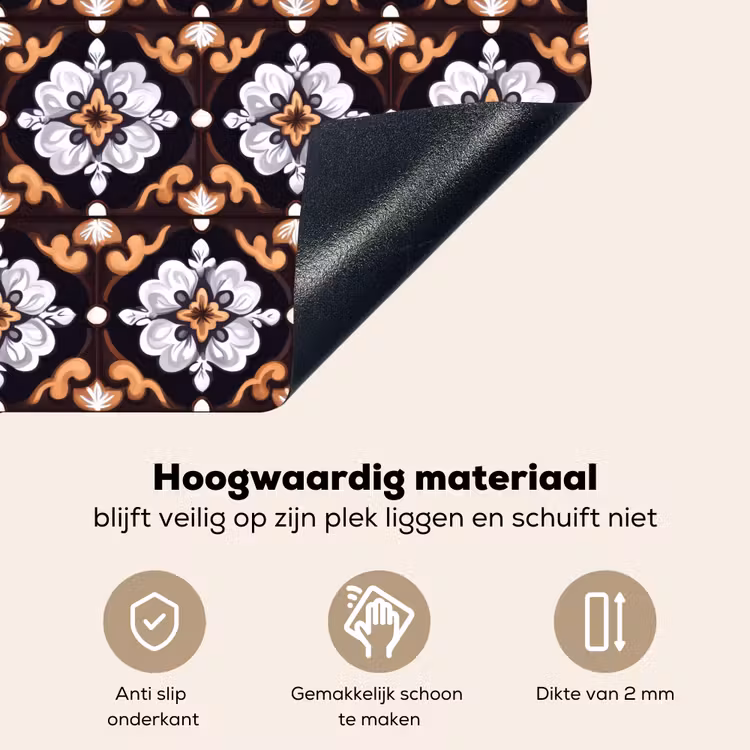 traditioneel - Element - Kleurrijk Inductie beschemer met haakjes klein 777 -ky-onderkant-nl