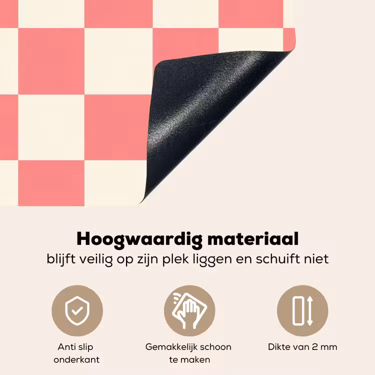 Traditioneel - Patroon - Roze Inductie beschemer met haakjes klein 777 -ky-onderkant-nl
