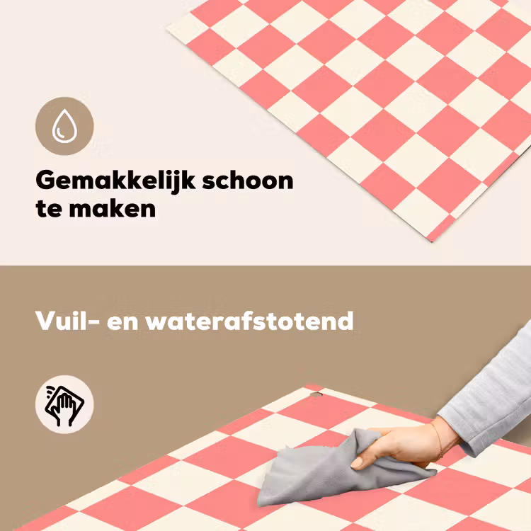 Traditioneel - Patroon - Roze Inductie beschemer met haakjes klein 777 -ky-schoon-nl