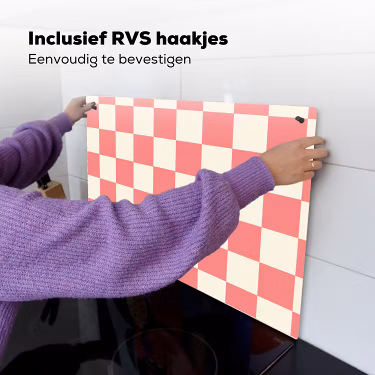 Traditioneel - Patroon - Roze Inductie beschemer met haakjes klein 777 -ky-ophangen-nl