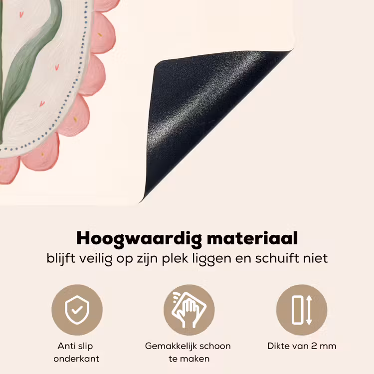 Tulp - Lijst - Ovaal - Illustratie Inductie beschemer met haakjes klein -ky-onderkant-nl