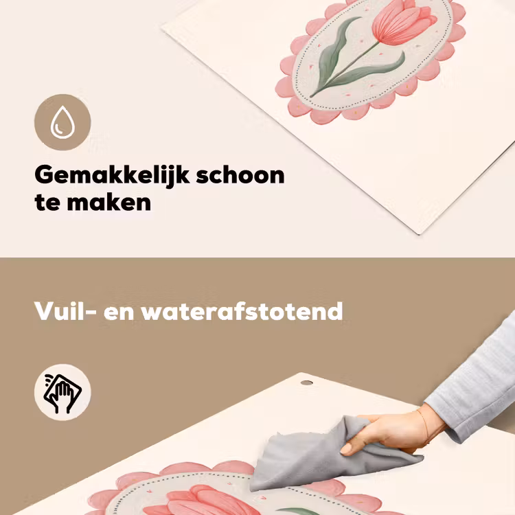 Tulp - Lijst - Ovaal - Illustratie Inductie beschemer met haakjes klein -ky-schoon-nl