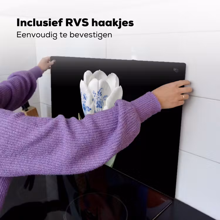 Tulp - Patroon - Blauw Inductie beschemer met haakjes klein -ky-ophangen-nl