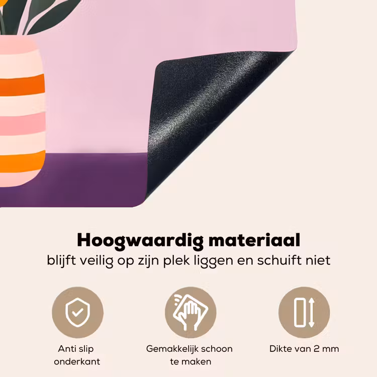 Tulpen - Vaas - Strepen - Paars Inductie beschemer met haakjes klein -ky-onderkant-nl