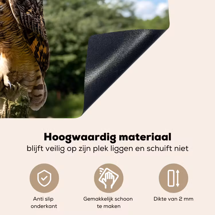 Uil - Boomstronk - Bos - Lucht Inductie beschemer met haakjes klein -ky-onderkant-nl