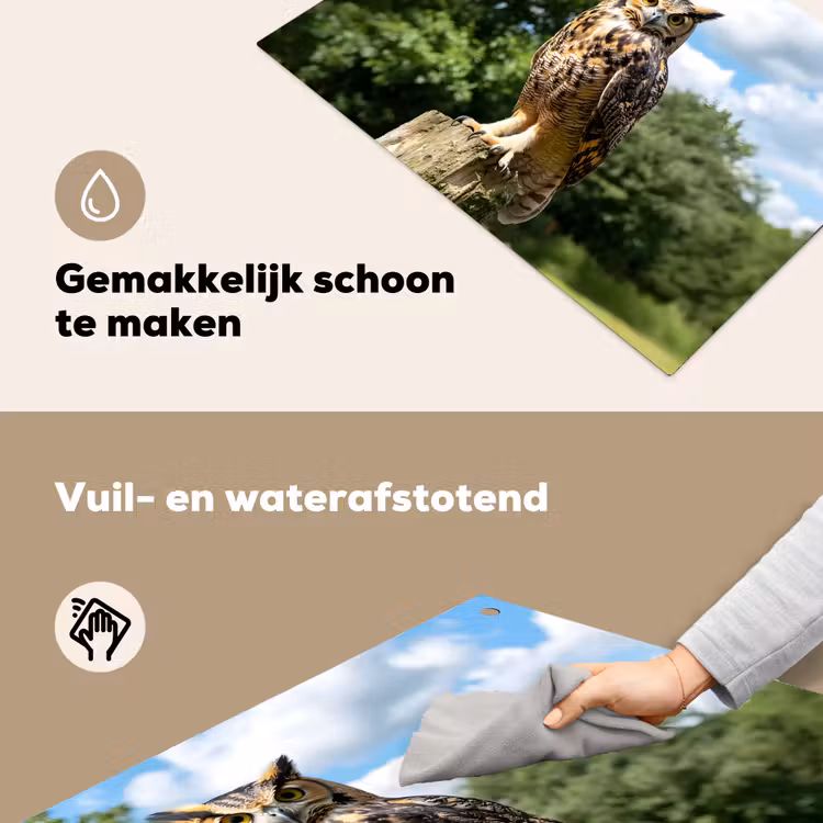 Uil - Boomstronk - Bos - Lucht Inductie beschemer met haakjes klein -ky-schoon-nl