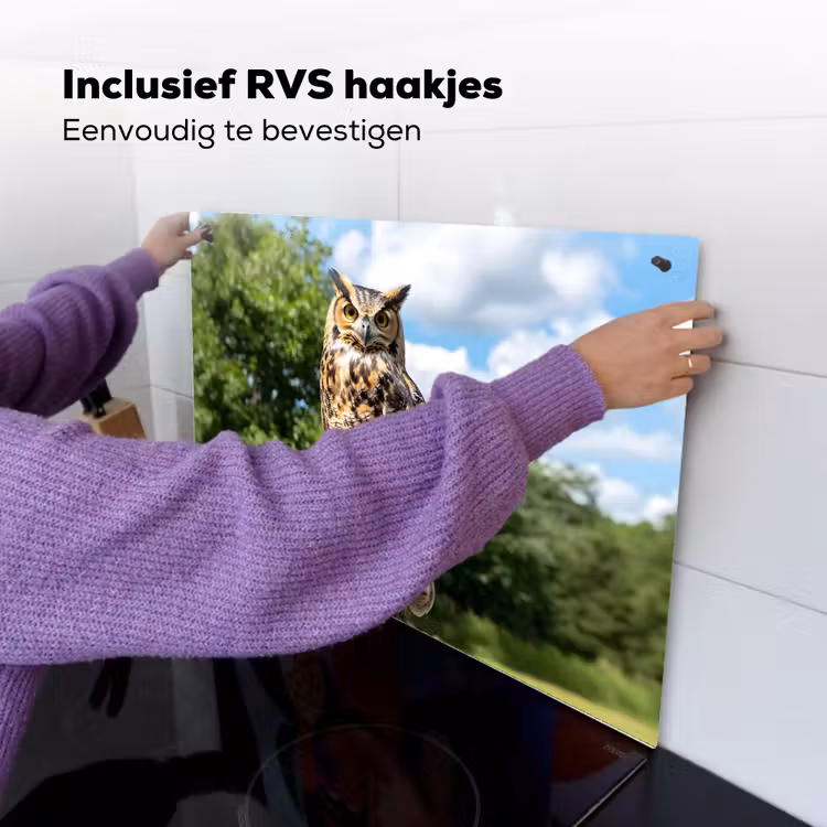 Uil - Boomstronk - Bos - Lucht Inductie beschemer met haakjes klein -ky-ophangen-nl