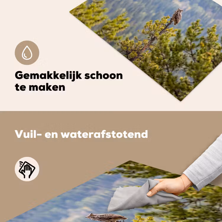 Uil - Oehoe - Bomen - Natuur Inductie beschemer met haakjes klein -ky-schoon-nl