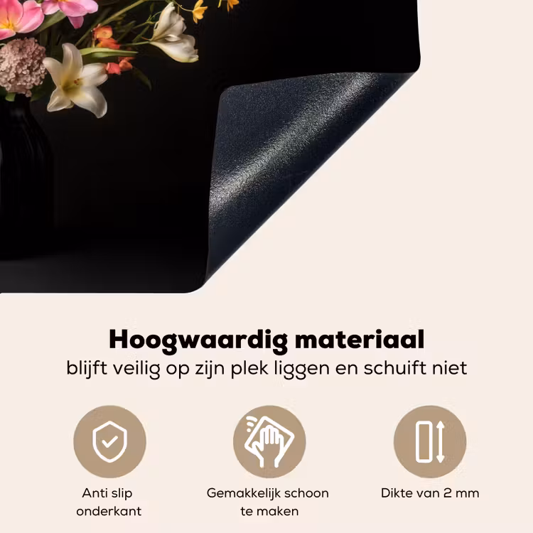 Vaas - Bloemen - Tulpen Inductie beschemer met haakjes klein -ky-onderkant-nl