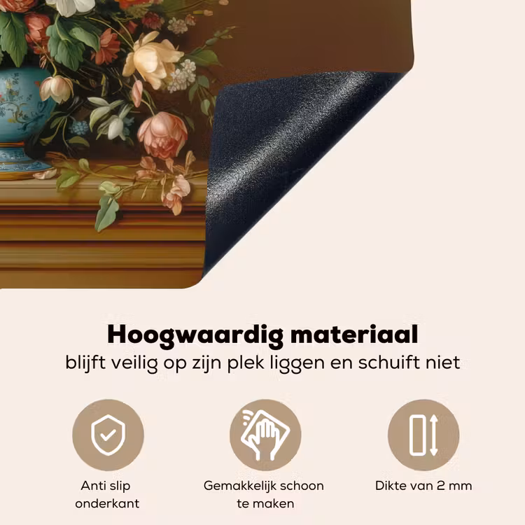 Vaas - Pastel - Kleuren - Bloemen Inductie beschemer met haakjes klein -ky-onderkant-nl