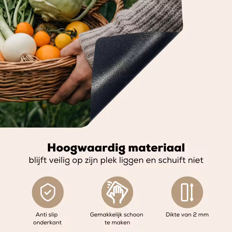 Veld - Groenten - Biologisch - Oogst Inductie beschemer met haakjes klein -ky-onderkant-nl