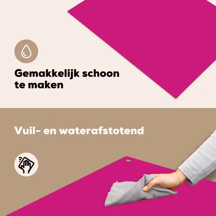 Velvet - Magenta - Roze Inductie beschemer met haakjes klein 777 -ky-schoon-nl