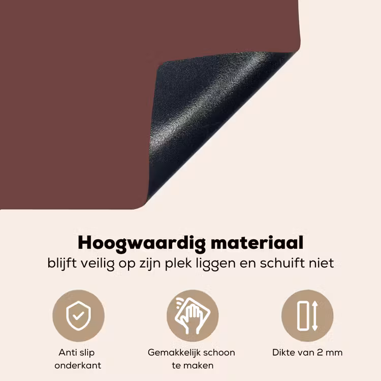 Velvet - Merlot - Rood Inductie beschemer met haakjes klein 777 -ky-onderkant-nl