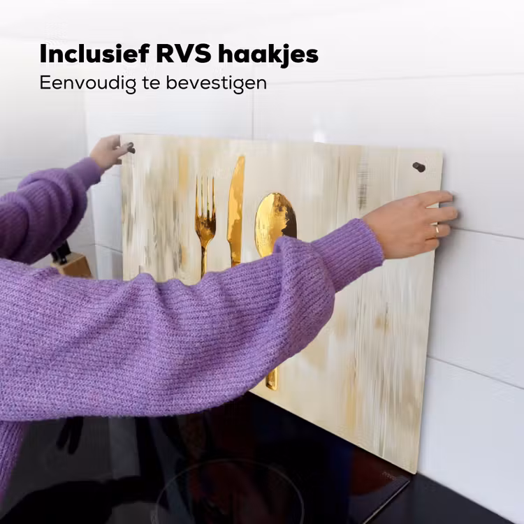 Verf - Goud - Bestek Inductie beschemer met haakjes klein -ky-ophangen-nl