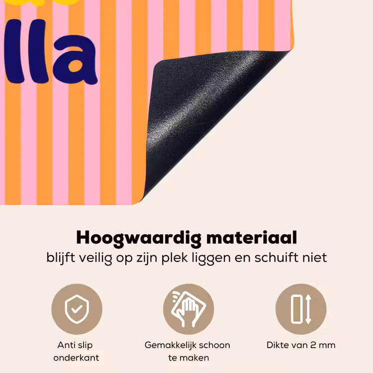 Verticaal - Strepen - Oranje - Ciao bella Inductie beschemer met haakjes klein -ky-onderkant-nl