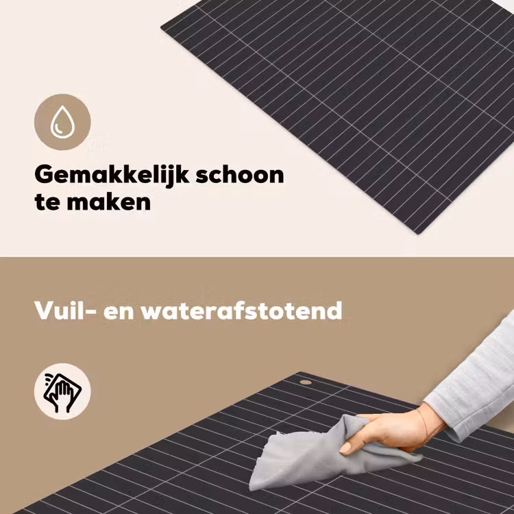Verticaal - Wandtegel - Donkergrijs Inductie beschemer met haakjes klein 777 -ky-schoon-nl