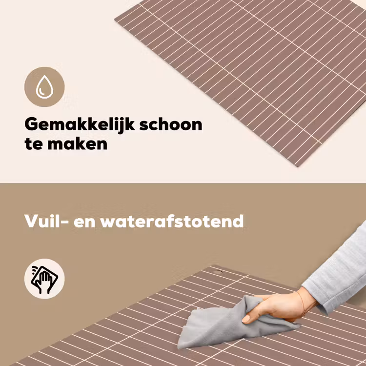 Verticaal - Wandtegel - Terracotta Inductie beschemer met haakjes klein 777 -ky-schoon-nl