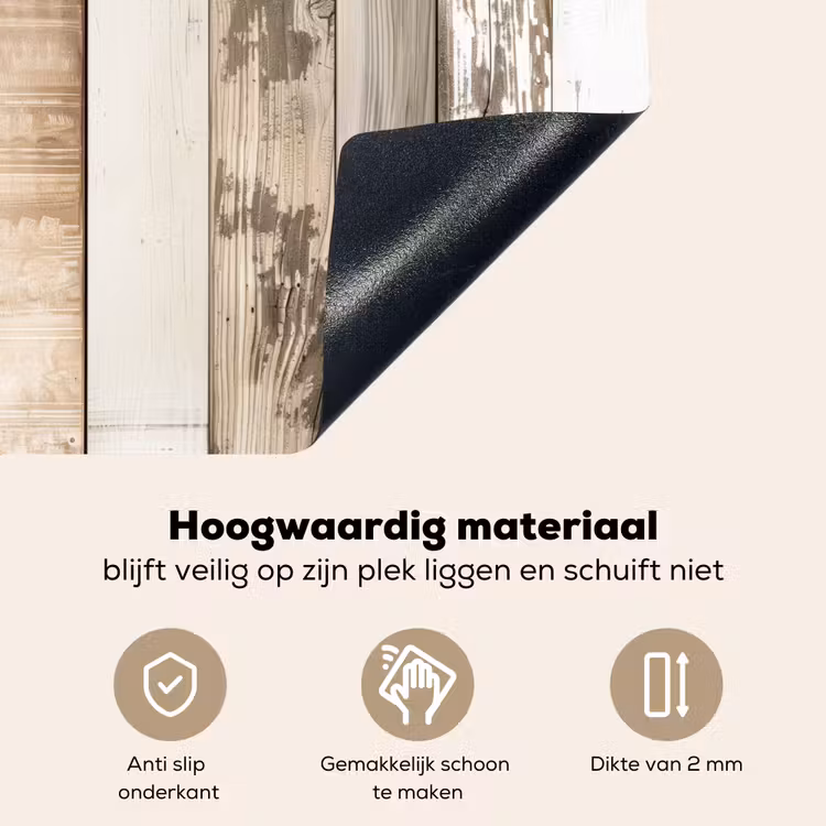 Verweerd Houten Planken Inductie beschemer met haakjes middel -ky-onderkant-nl