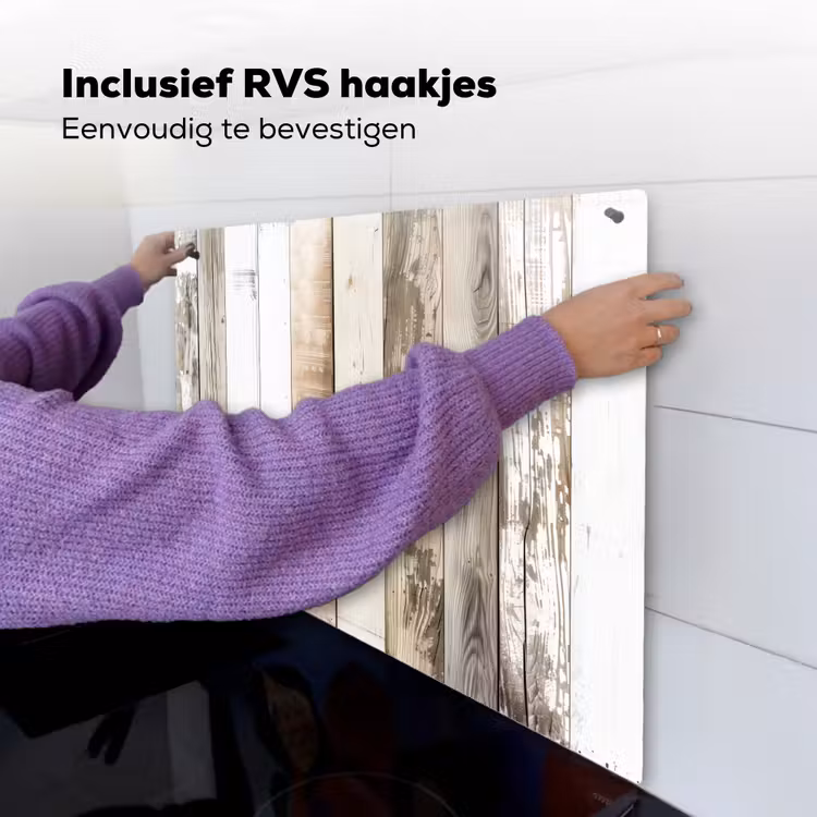 Verweerd Houten Planken Inductie beschemer met haakjes middel -ky-ophangen-nl