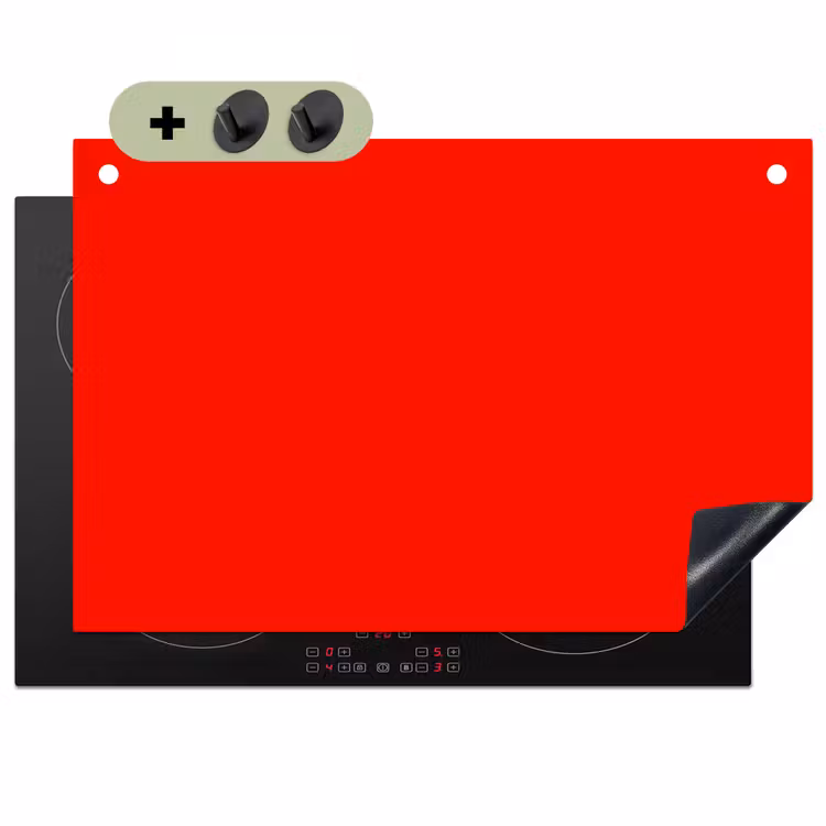 Vibrant - Vermilion - Rood Inductie beschemer met haakjes klein 777 -3d