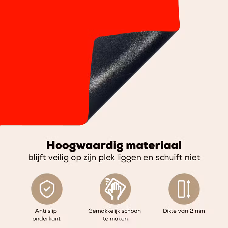 Vibrant - Vermilion - Rood Inductie beschemer met haakjes klein 777 -ky-onderkant-nl