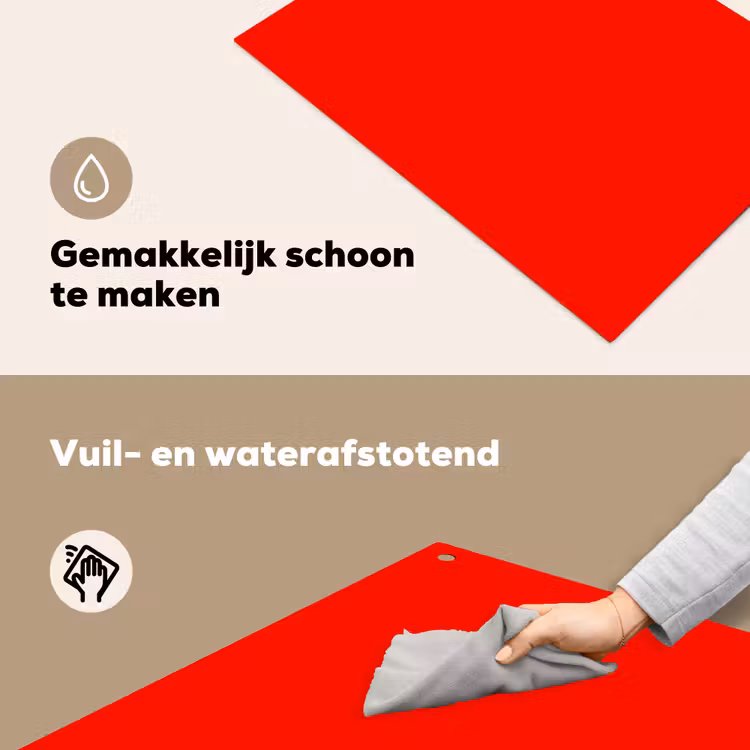 Vibrant - Vermilion - Rood Inductie beschemer met haakjes klein 777 -ky-schoon-nl