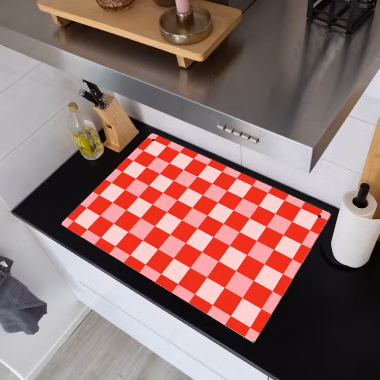 Vierkant - Klassiek - Rood Inductie beschemer met haakjes klein 777 -sfeer1
