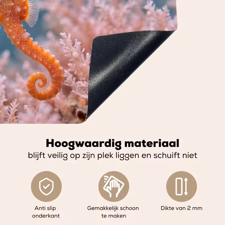 Vis - Koraal - Oceaan - Macro - Oranje Inductie beschemer met haakjes klein -ky-onderkant-nl