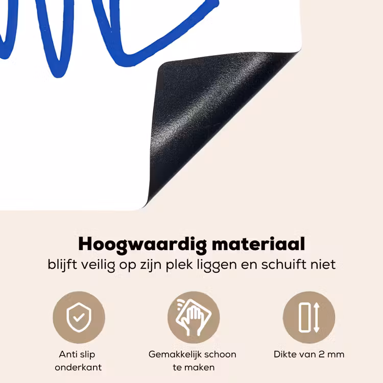 Vis - Minimalistisch - Blauw - Lijn Inductie beschemer met haakjes middel -ky-onderkant-nl