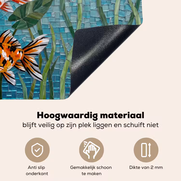 Vis - Mozaïek - Onderwater - Kleurrijk - Dieren Inductie beschemer met haakjes klein -ky-onderkant-nl