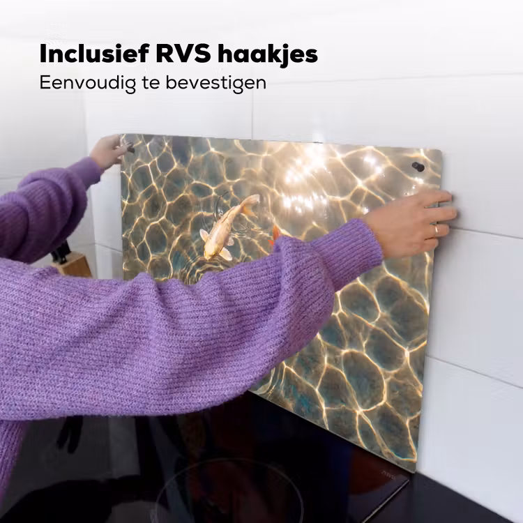 Vis - Water - Dieren - Oranje - Goud Inductie beschemer met haakjes klein -ky-ophangen-nl