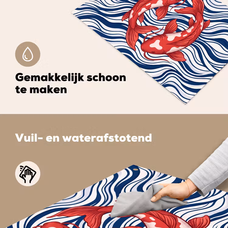 Vis - Water - Natuur - Illustratie - Rood Inductie beschemer met haakjes klein -ky-schoon-nl
