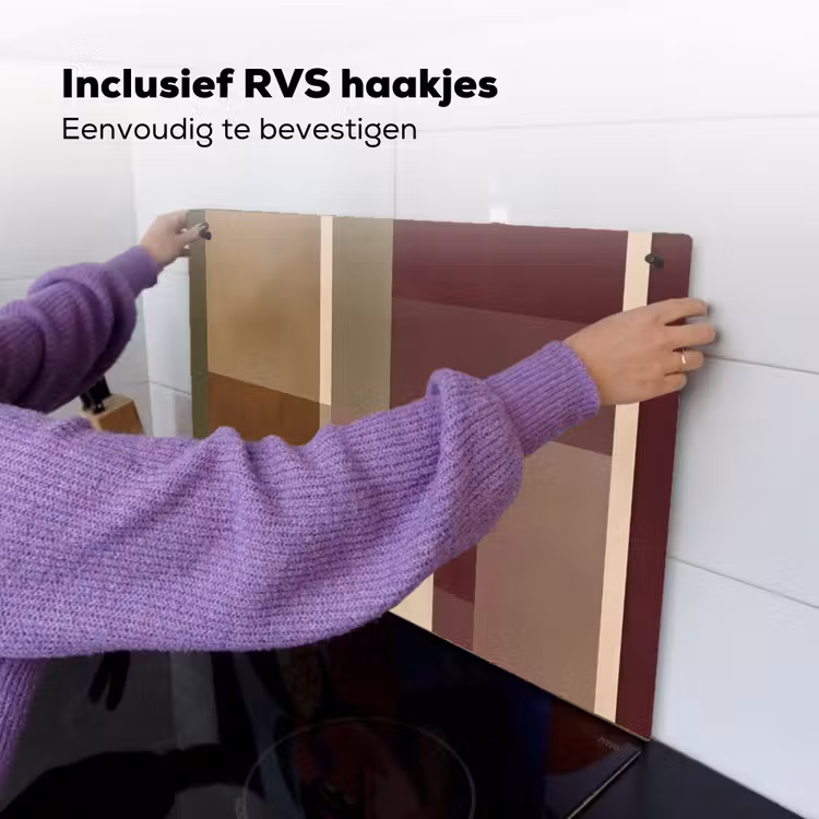 Vlakken - Abstract - Bordeaux - Lijnen Inductie beschemer met haakjes klein -ky-ophangen-nl